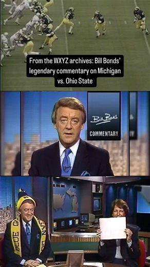 644K views · 8.5K reactions | It’s Michigan-Ohio State week, and we’re going back in time to Bill Bonds’ legendary commentary on the game. “To sum up my commentary in two words: Go Blue.” #michigan #ohiostate #michiganfootball #wolverines #football #ncaa #collegefootball #goblue | WXYZ-TV Channel 7 | Facebook