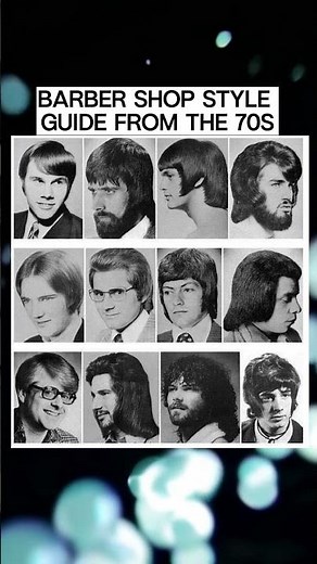 Barber shop style guide from the 70s