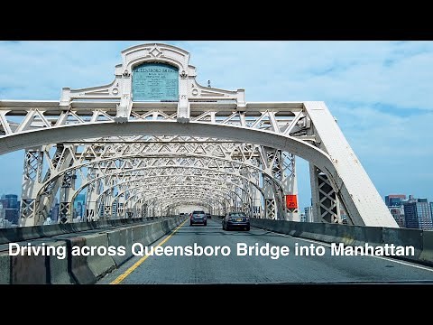 NYC - Driving across Queensboro Bridge from Queens to Manhattan (July 2020) [4K]