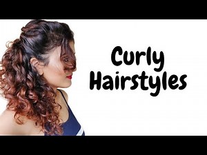 5 Basic & Easy CURLY HAIRSTYLES | INDIAN Curly Hair | Madhushree Joshi
