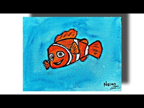 How to Paint Nemo Fish | Simple & Cute Ocean Art|Cute Fish Painting Tutorial | Nemo Inspired Art