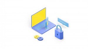 data security isometric 3d scene icon of nice animated for your 3D videos easy to use with Transparent Background . HD Video Motion Graphic Animation Free Video