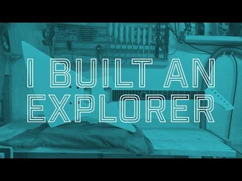 Building a White Explorer Guitar from Scratch (Full Build)