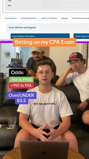 Betting on my CPA Exam: Score Review & CPA Odds