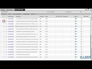 Using Task Findings with a Work Order in CAMP Maintenance