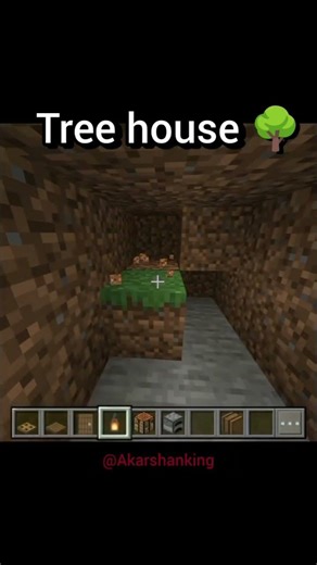 Easy Tree Touse Building 🌳 #minecraft #gaming #memes #ytshorts #minecraftgame #shorts #gameplay