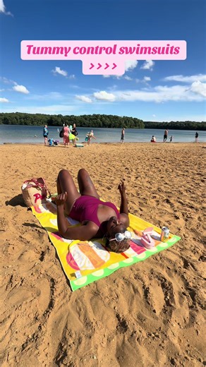 Finding swimsuits that fit my body type has been a game changer for my confidence at the beach and pools 🙌🏾🙌🏾 #tummycontrolbathingsuit #bathingsuitseason #beachday #fyp #cmillsz1
