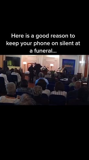 When at a funeral, please place your phone on silent. #funnyfuneralmomments #jacksonbrooks #funeralhome #fyp #officialfuneralworld