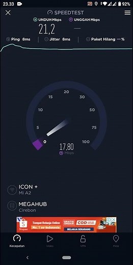 ICON+ ICONNET SPEEDTEST 20MBPS / 20MBPS