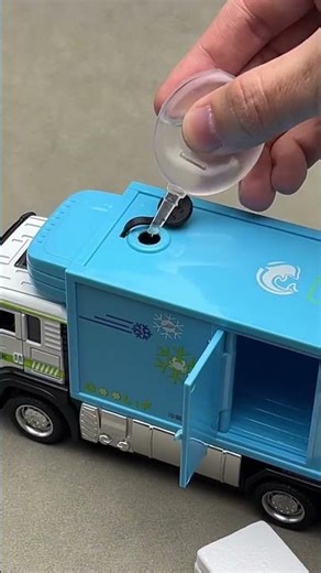 A cool fire truck with dazzling lights and spray nozzles has arrived, complete with double ladders