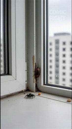 Jumping spider vs cockroach
