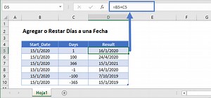 Agregar o Restar Días a una Fecha en Excel y Google Sheets
