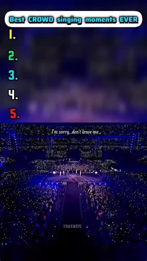 The Best Crowd Singings by Fans Ever