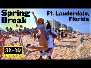 8k 3D Spring Break - Las Olas Beach, Ft. Lauderdale, Florida: Booze, Beaches, and Clubs (PREVIEW)