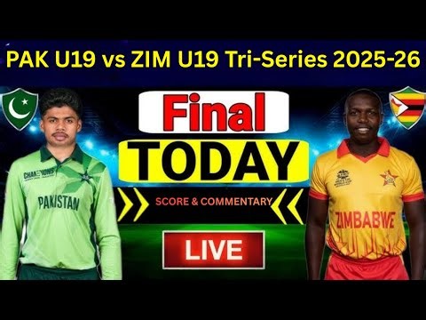 🔴 LIVE | PAK U19 vs ZIM U19 – Final ODI | Zimbabwe U19 Tri-Series 2025-26