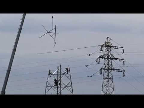 鉄塔の組立工事＠宮城県岩沼市 東北電力