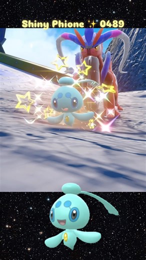 Shiny Phione ✨ 0489 Hatched from an Egg using Masuda Method in Pokemon Scarlet on Switch 2