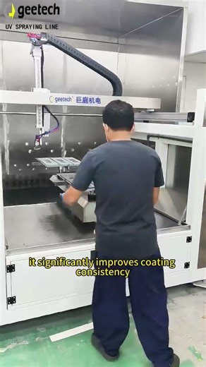Five-Axis Reciprocating Automatic Spraying Machine #automatedspraying #cosmeticpackaging