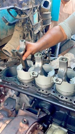 Engine Piston Installation #shortsfeed #mechanical #piston #engine #rebuild #restoration