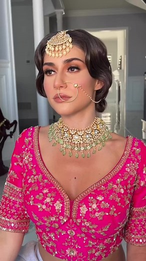 Indian Princess 👸🏻✨ . . . . #bridal #reeltoreel #makeup #makeupartist #punjab #reels #punjabibride #bride #makeupaddict #makeuplover #lehenga #punjabiwedding #mua #bridaltiktok #bridesofinstagram #bridesofindia #trendingtiktok #indianbride