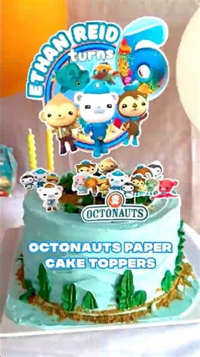 Octonauts theme cake toppers! Can be customized to other themes/designs! ✨ #caketoppers #octonauts