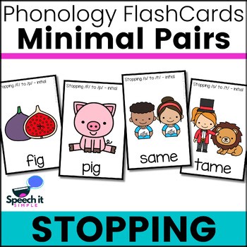 Stopping Minimal Pair Cards - Minimal Pairs - Phonology - Flashcards - Speech