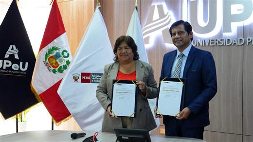 🤝 🌱 La Universidad Peruana Unión y el Programa JUNTOS del Ministerio de Desarrollo e Inclusión Social firmaron un plan de trabajo conjunto que busca implementar estrategias y acciones en beneficio de familias en situación de vulnerabilidad en distintas regiones del país. 🌍✨ Las actividades y proyectos se desarrollarán en Lima Metropolitana, San Martín, Loreto y Puno, reafirmando el compromiso de la UPeU con la responsabilidad social universitaria y con la construcción de un Perú más inclusivo