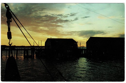 1960 Cape Cod Massachusetts Postcard, Wharfs at Sunset, Get Lucky Vintage - Etsy