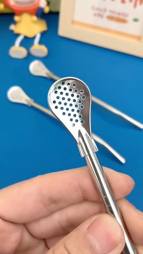 Stainless Steel Straw Spoon 🥄 #EcoFriendly #SustainableLiving #StrawSpoon #SmartKitchen #AmazonFinds #gadget #trending #viral #gadgets #products | Anup Ananda