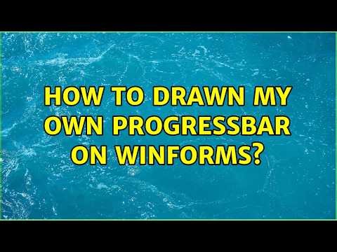 How to drawn my own progressbar on winforms?