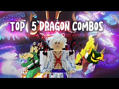 the top 5 Dragon one shot combos 🐉 [Blox fruits]