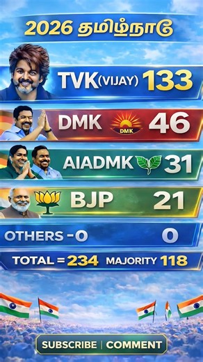 2026 Tamil Nadu Election Result 🔥 TVK 133 Leads | DMK 46 | Full Seat Breakdown #Election2026