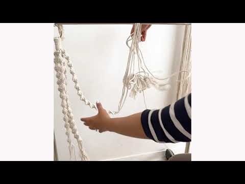 Macrame Plant Hanger Tutorial | آموزش آویز گلدون مکرمه‌بافی سقفی #macramediy