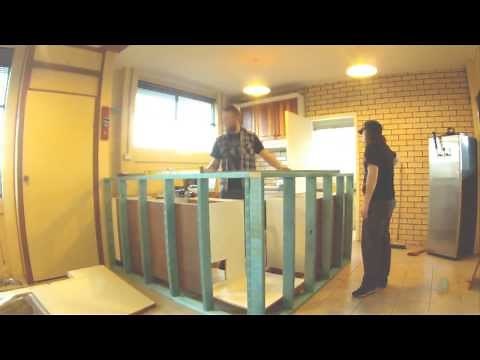 How to build a Bar, Man Cave bar design, Time-laps, Frame work, Part 1