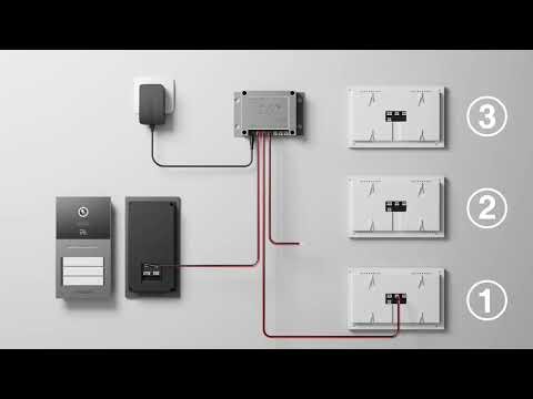 Installation for tmezon 2 wire intercom system, Model: MZ-Y70+MZ-W31