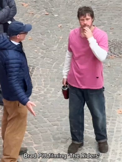 Brad Pitt Filming 'The Riders' in Brussels Today