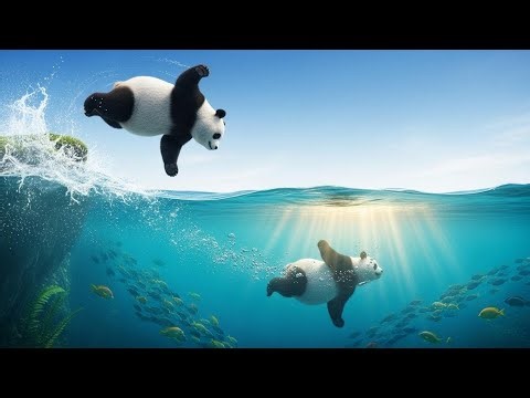 70 Animals Cliff Dive | Backflip, Corkscrew & Underwater Stunts | AI Veo 3