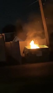 1.3K views · 23 reactions | Dumpster Fire Area/Location: By Grease Monkey/27th & Broadway User Submitted Video By: Gracyn Kapple Thank You Gracyn Responding: CBFD - E21 Dumpster fire at rear of location | Council Bluffs Scanner | Facebook