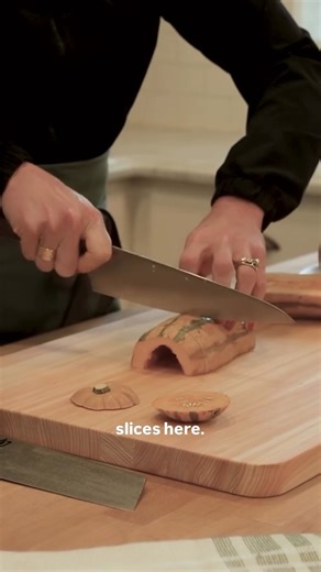1.1K views | Delicata squash has a naturally sweet, creamy flavor that’s often compared to sweet potatoes — making it perfect for roasting, stuffing, or even using in dessert recipes. Slice through with ease using your favorite Chef’s Knife and let simplicity shine.  : Kanso 8" Chef's Knife | Shun Cutlery-KAI USA Ltd. | Facebook