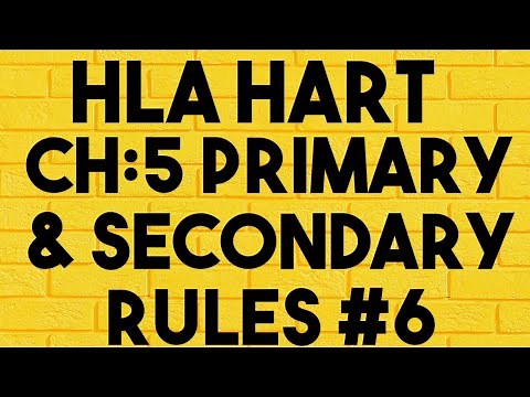 Hla hart the concept of law|primary and secondary rules| rule of recognition|rule of adjudication|