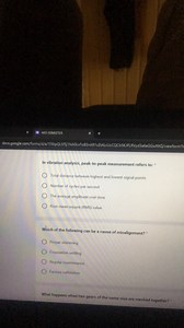 In vibration analysis, what does peak-to-peak measurement refer... | Filo