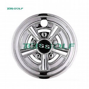 [Hot Item] Deep Chrome 8 Inch Golf Cart Hub Caps Aluminum Golf Cart Parts for Ymh E-Zgo