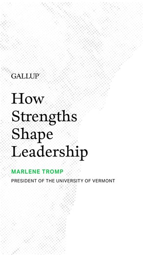 Gallup CliftonStrengths on Instagram: "Every leader’s strengths tell a story about how they lead. For @universityofvermont President Marlene Tromp, learning her CliftonStrengths revealed that how she cares for people looks different than she expected. Understanding her strengths helped her realize that her Empathy — surprisingly low on her strengths profile — shows up when she makes decisions that are in the best interests of the organization and the people in it. In @gallup’s latest Leading Wit