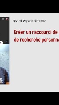 Gérer Raccourci et moteur de recherche avec Google Chrome