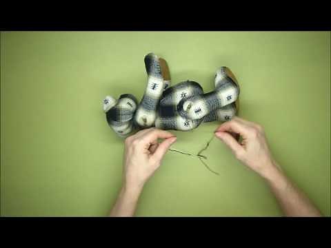 Button Jointed Memory Bear Making Project - Part 7 - Jointing The Arms & Legs - Alice's Bear Shop