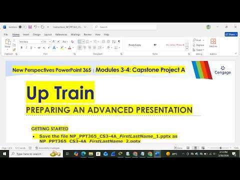 PowerPoint 365 Modules 3-4: Capstone Project A Up Train | Module 3-4 Capstone Project A Up Train