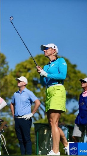 Annika Sorenstam Slow Motion Swing: Poetry in Motion! #shorts #golf #golfswing