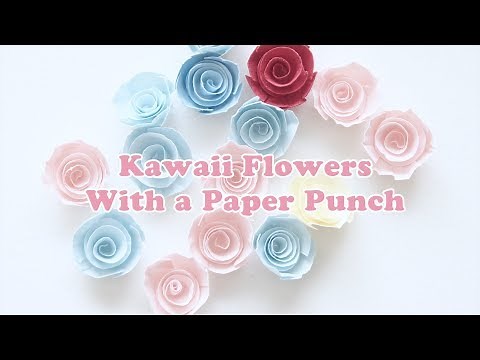 100均クラフトパンチで作る立体的なバラの花 - Paper Roses with a Paper Punch