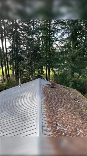 How to CLEAN a Metal Roof to Make it Look New Again?!?😱#transformation