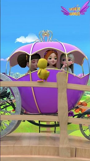 Wheels on the Cart | Princess Carriage Ride On #shorts